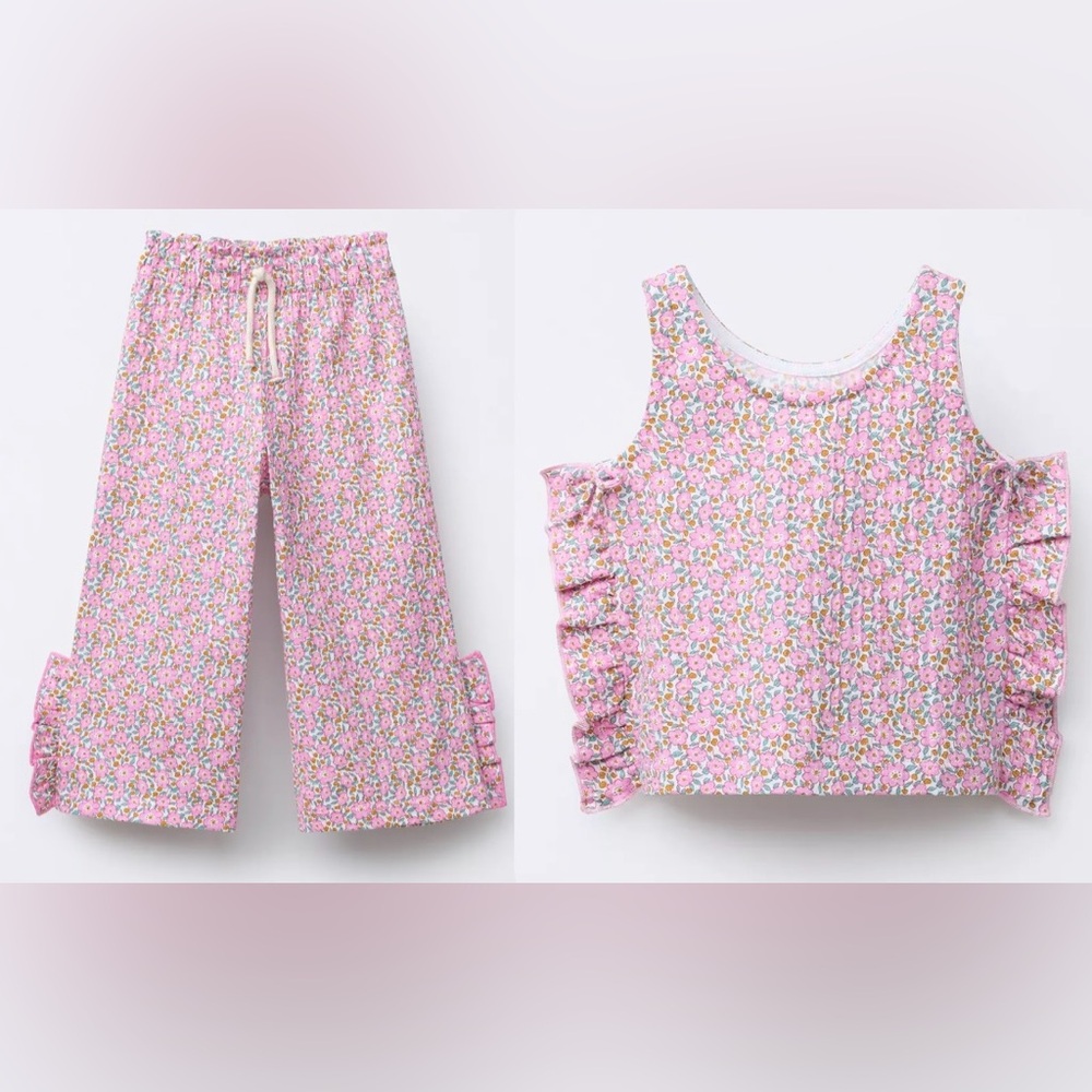 Zara Kids Pink Floral Matching Set